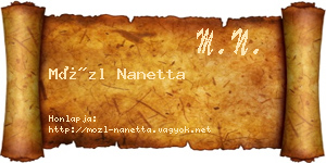 Mözl Nanetta névjegykártya